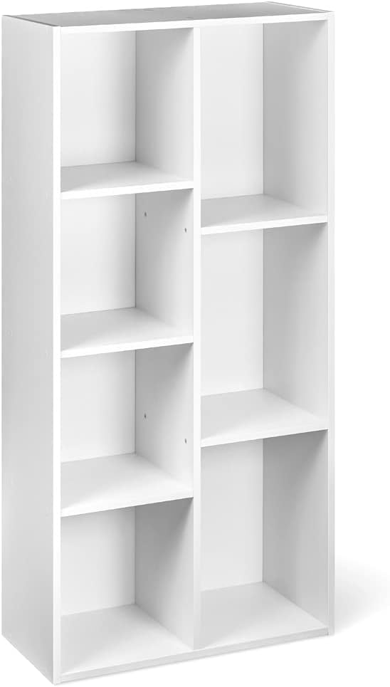 7-Cube White Organizer Shelf