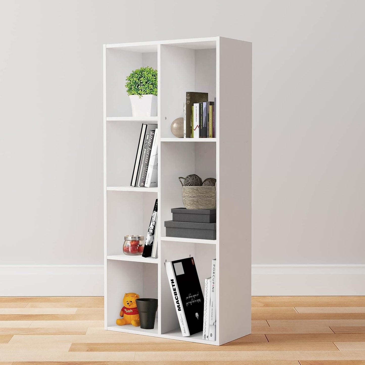 7-Cube White Organizer Shelf