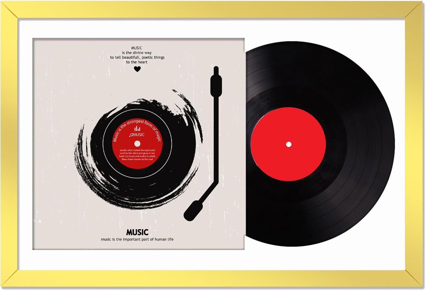 4-Pack 12.5" White Vinyl Record Frames