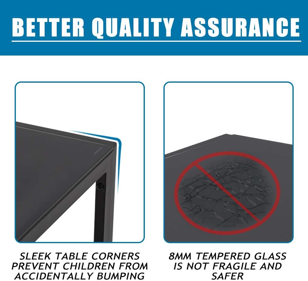 FDW 5-Piece Black Dining Set