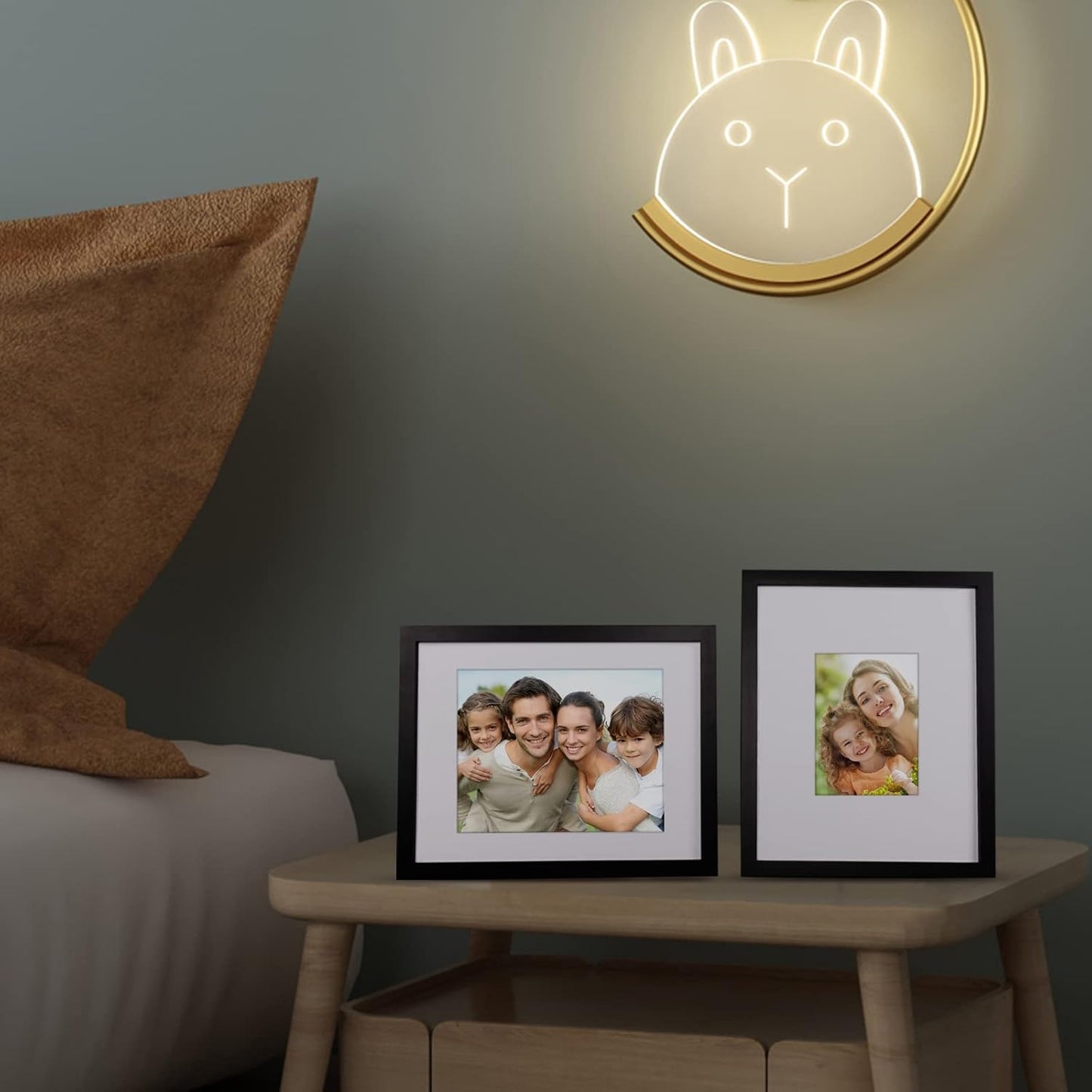 Egofine 4-Piece Black Wood Frame Set