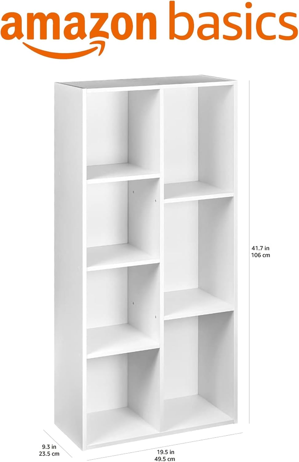 7-Cube White Organizer Shelf
