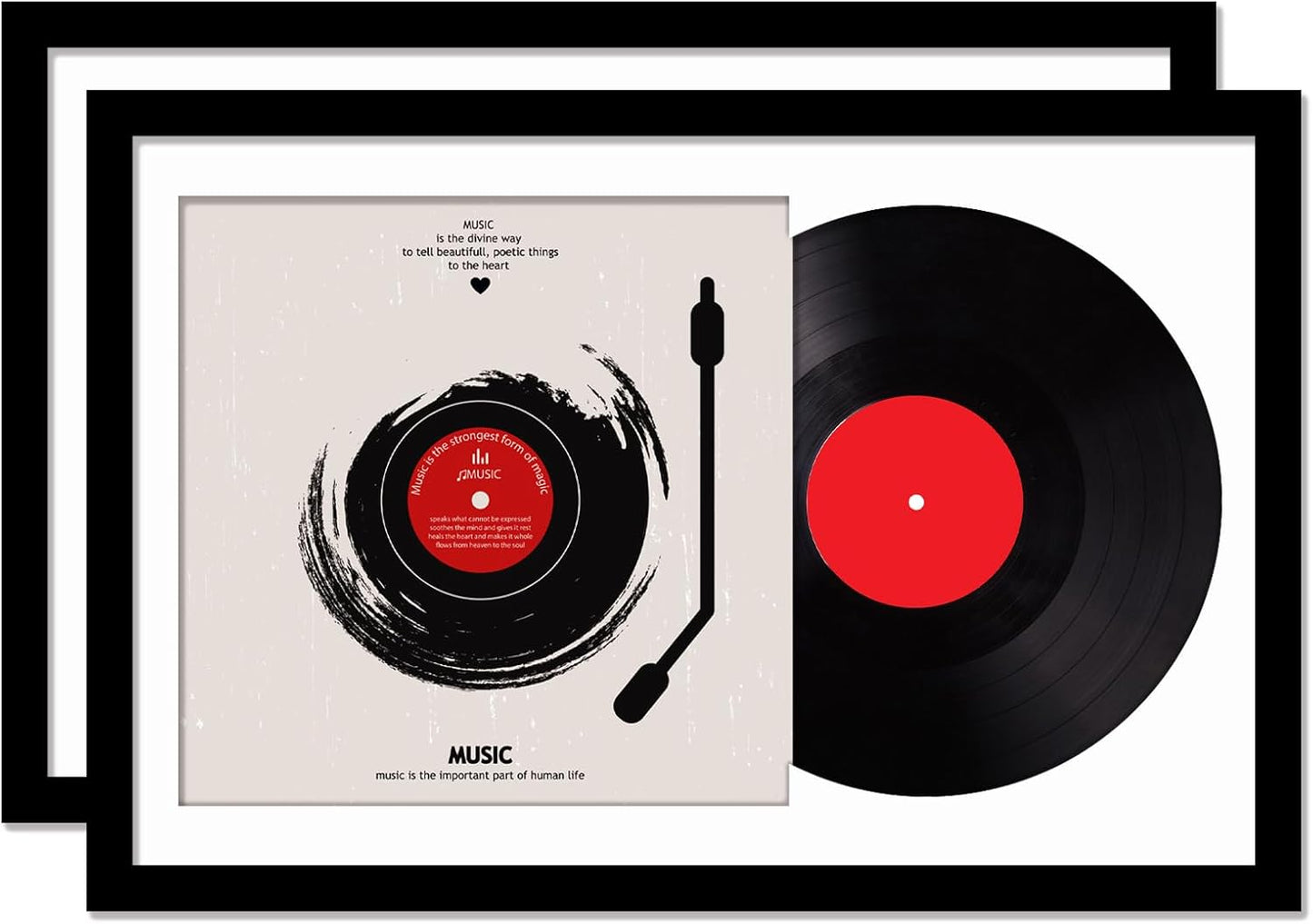 4-Pack 12.5" White Vinyl Record Frames