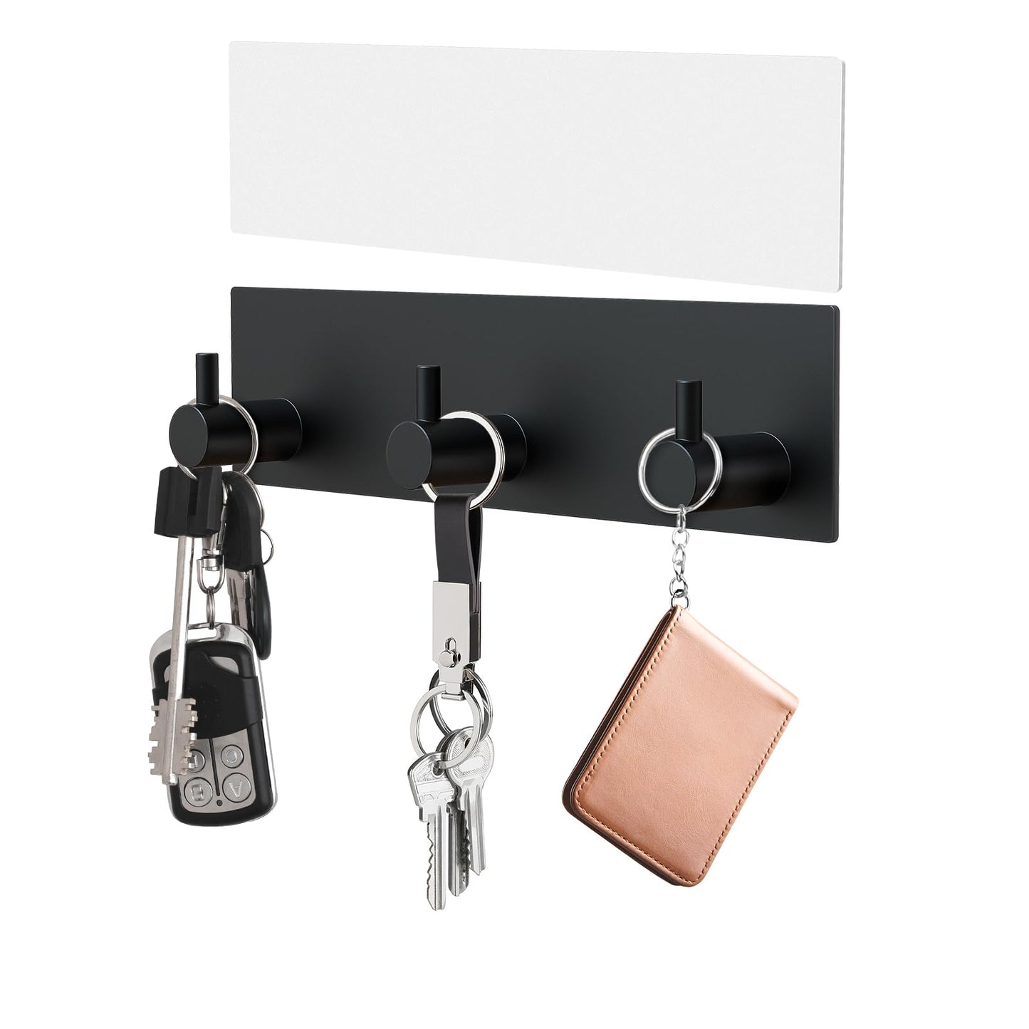 VIS'V Adhesive Wall Key Holder – Black