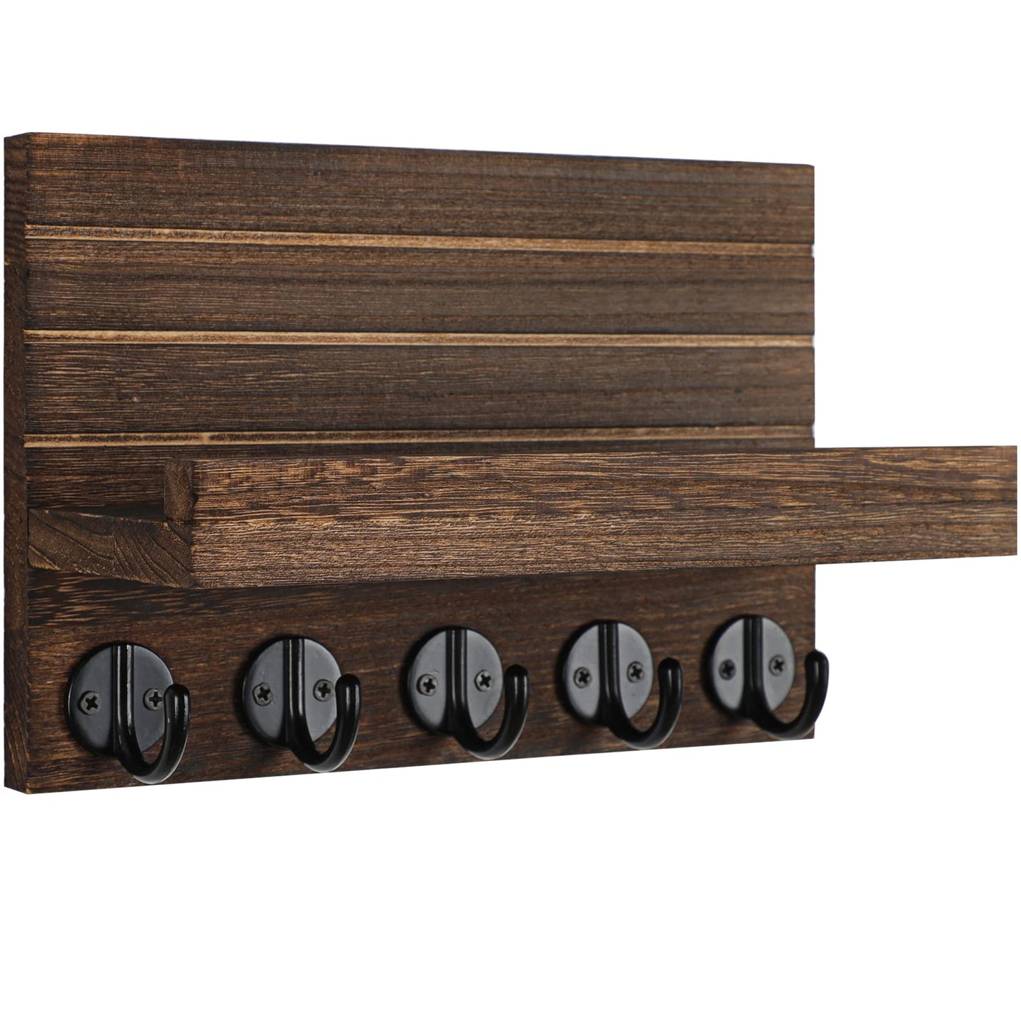 Wall Key & Mail Holder – Wood