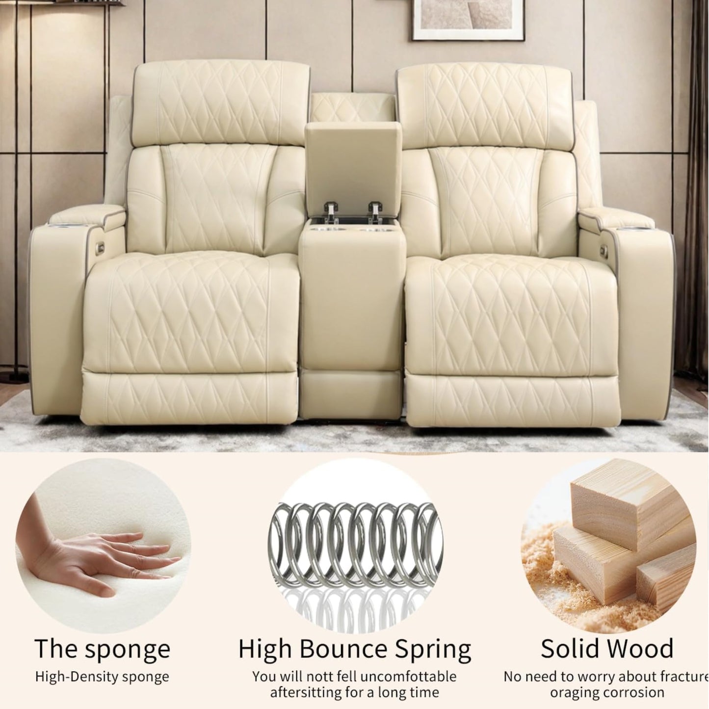 3-Piece Beige Power Recliner Set