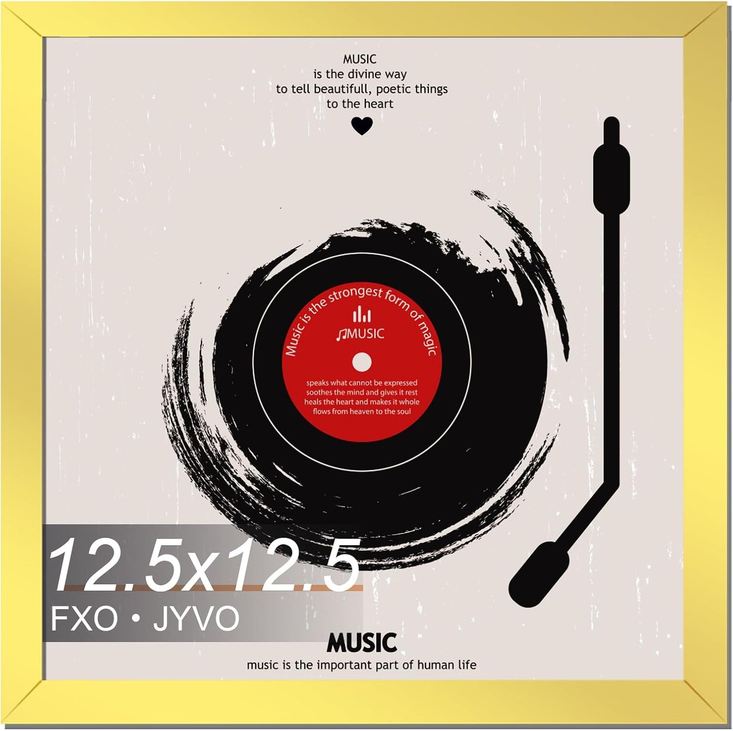 4-Pack 12.5" White Vinyl Record Frames