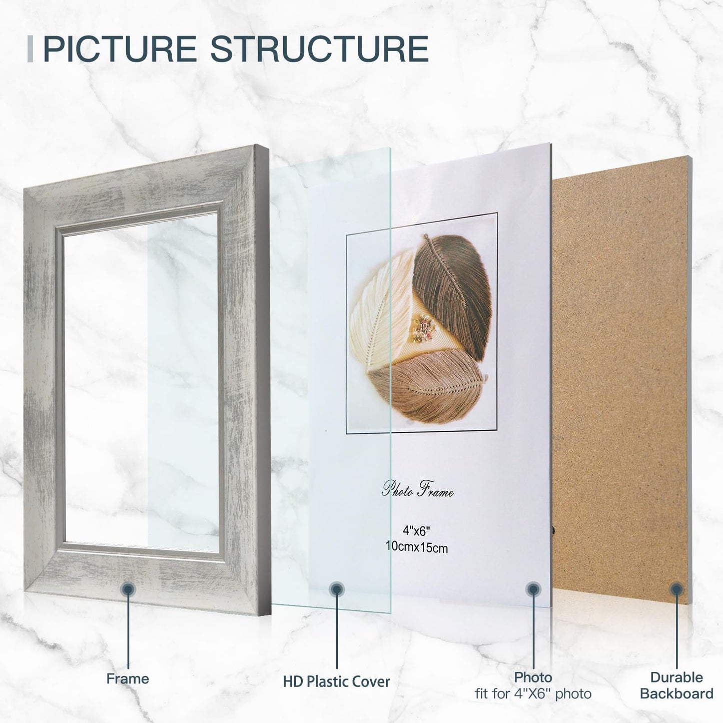 XUANLUO 4-Pack 5x7 Photo Frames