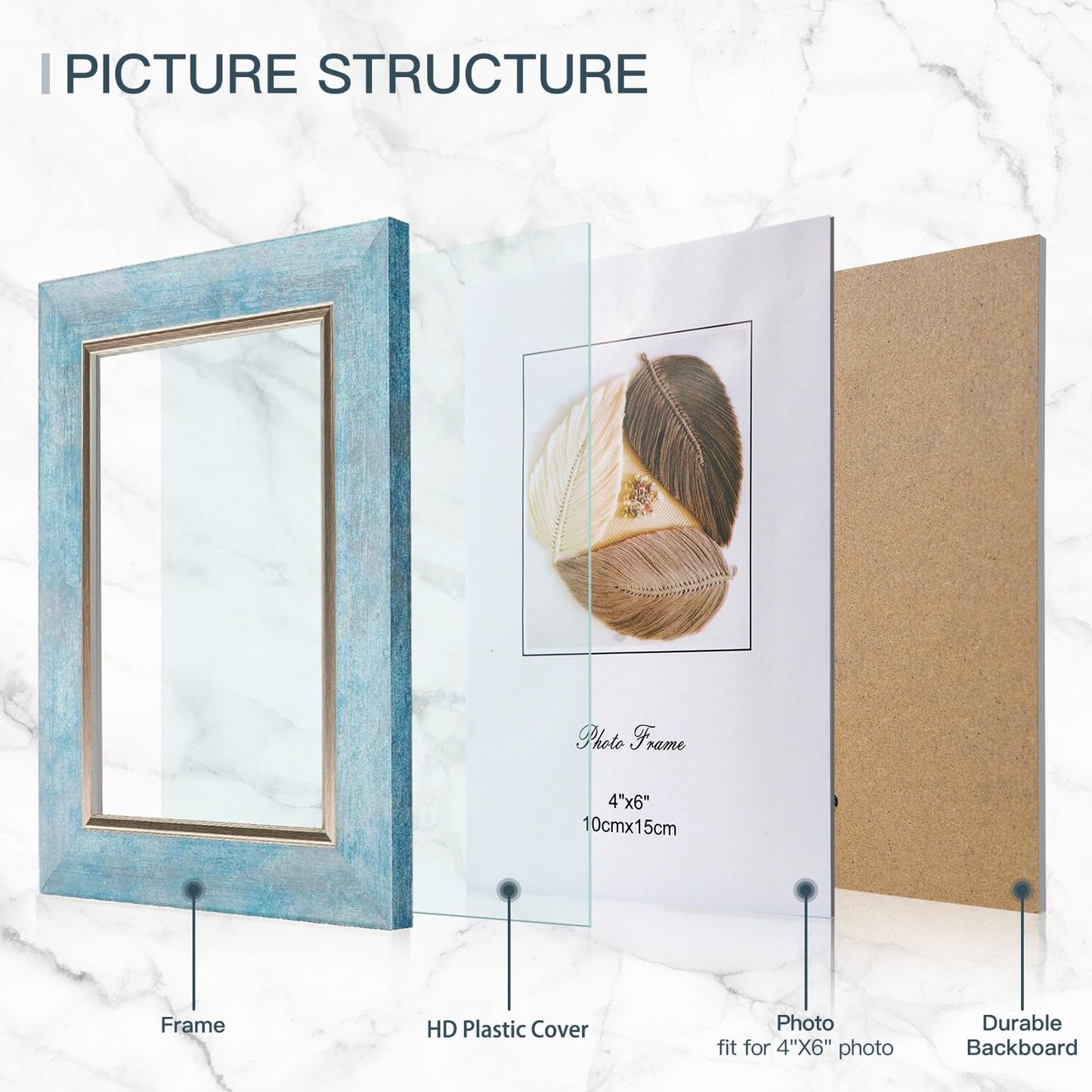 XUANLUO 4-Pack 5x7 Photo Frames