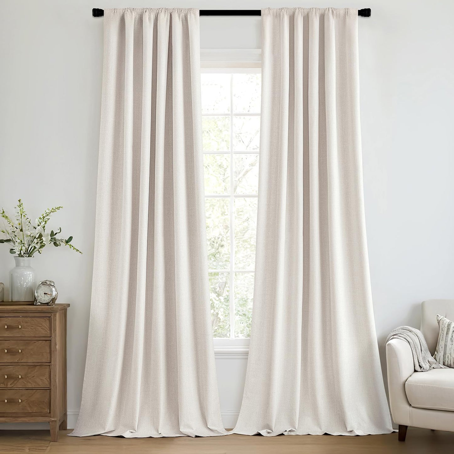 MIULEE Blackout Curtains 96" – Birch, 2 Panels