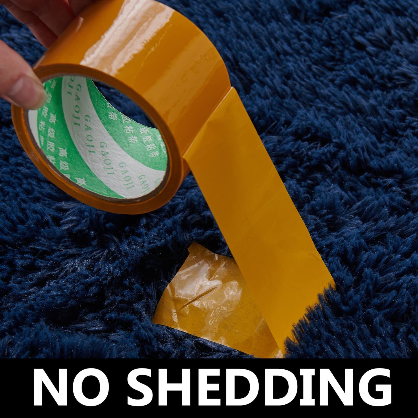 FJZFING 4x4 Light Grey Round Shag Rug