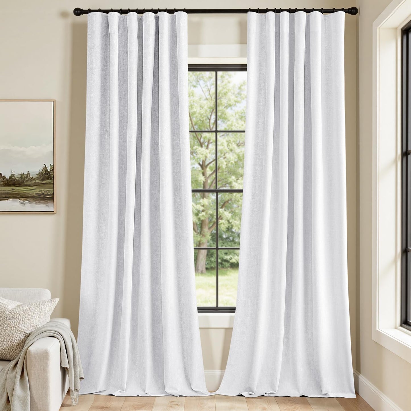 MIULEE Blackout Curtains 96" – Birch, 2 Panels