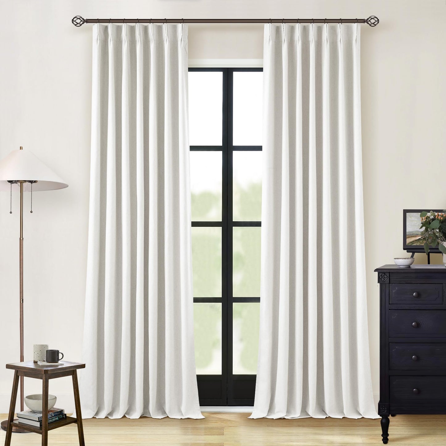 Linen Blackout Curtains 84" 2-Pack