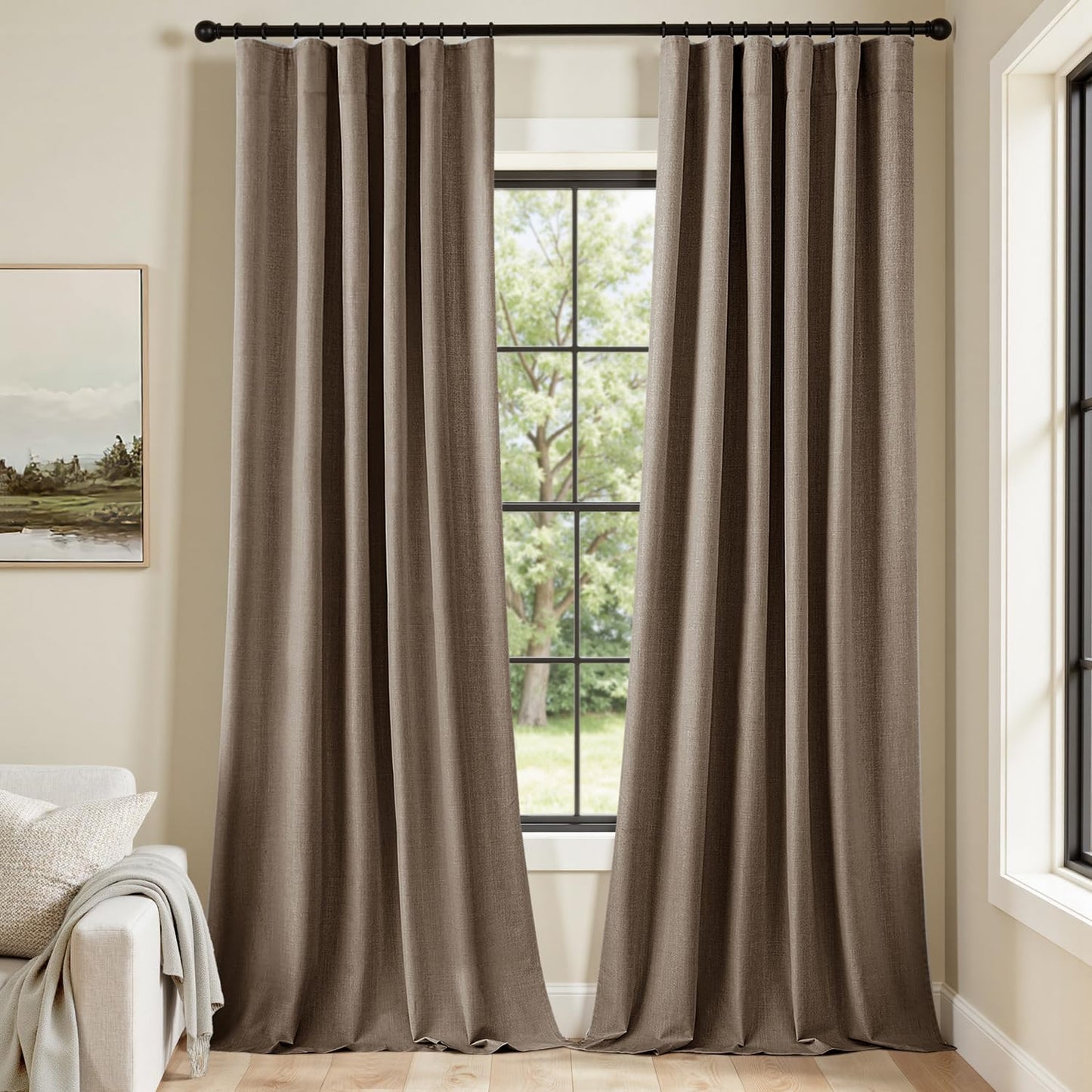 MIULEE Blackout Curtains 96" – Birch, 2 Panels