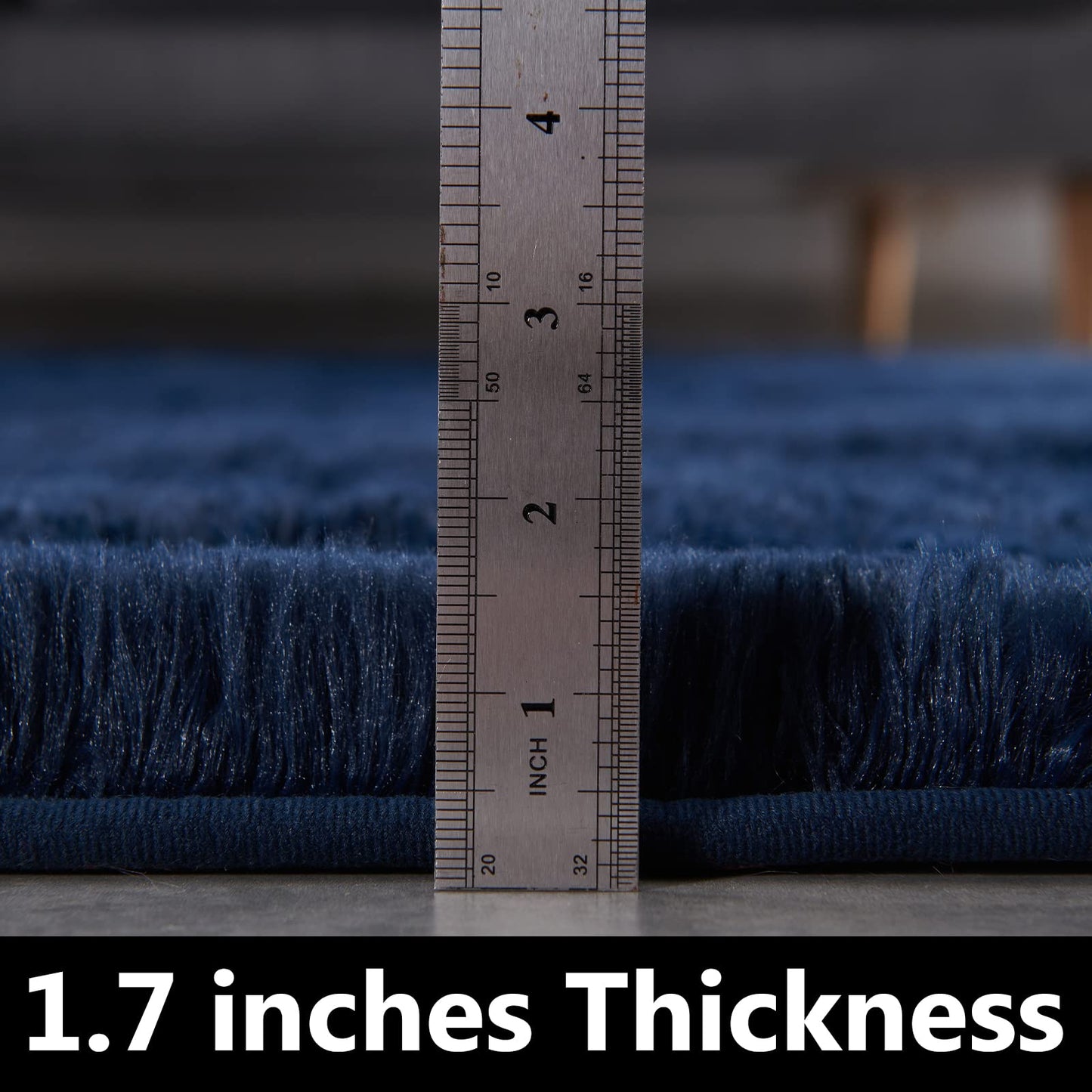 FJZFING 4x4 Light Grey Round Shag Rug