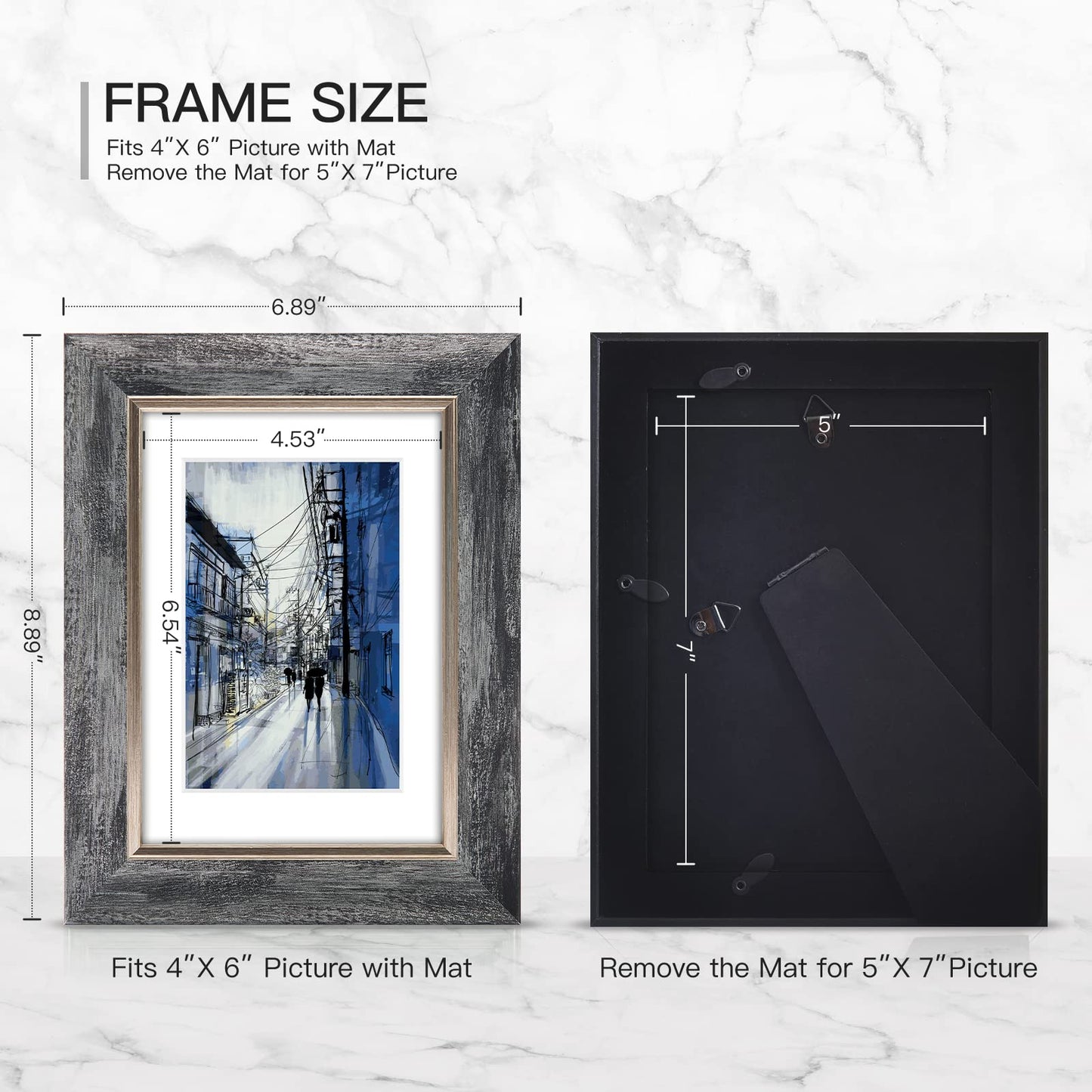 XUANLUO 4-Pack 5x7 Photo Frames