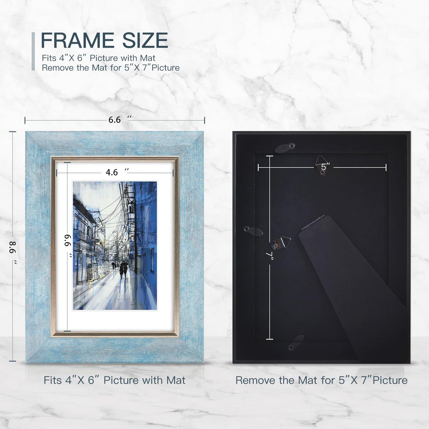 XUANLUO 4-Pack 5x7 Photo Frames
