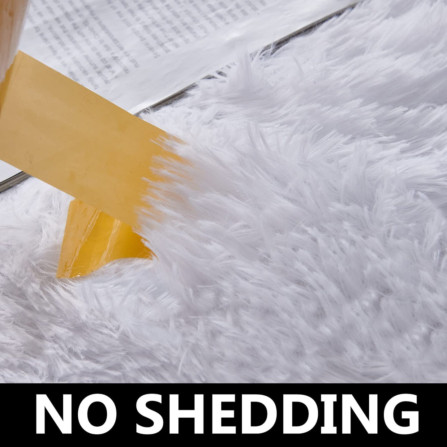 FJZFING 4x4 Light Grey Round Shag Rug