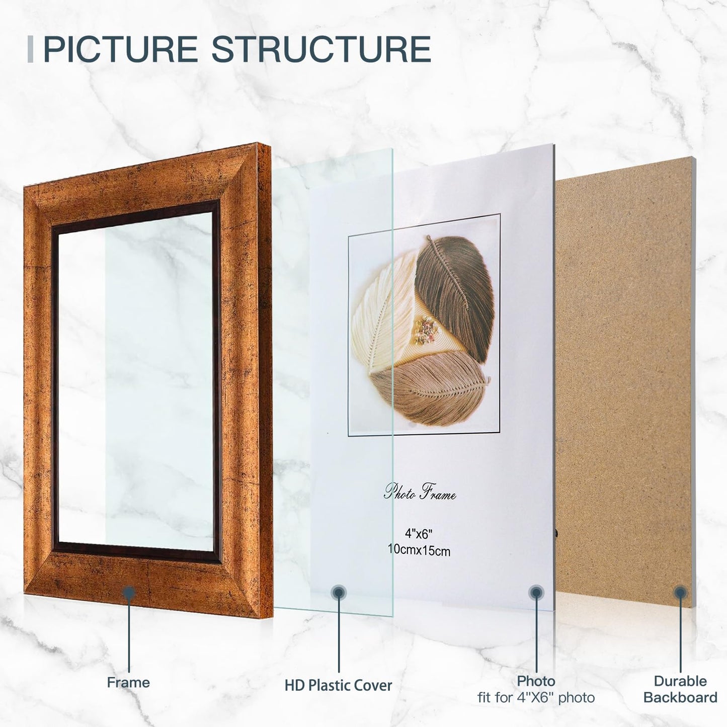 XUANLUO 4-Pack 5x7 Photo Frames