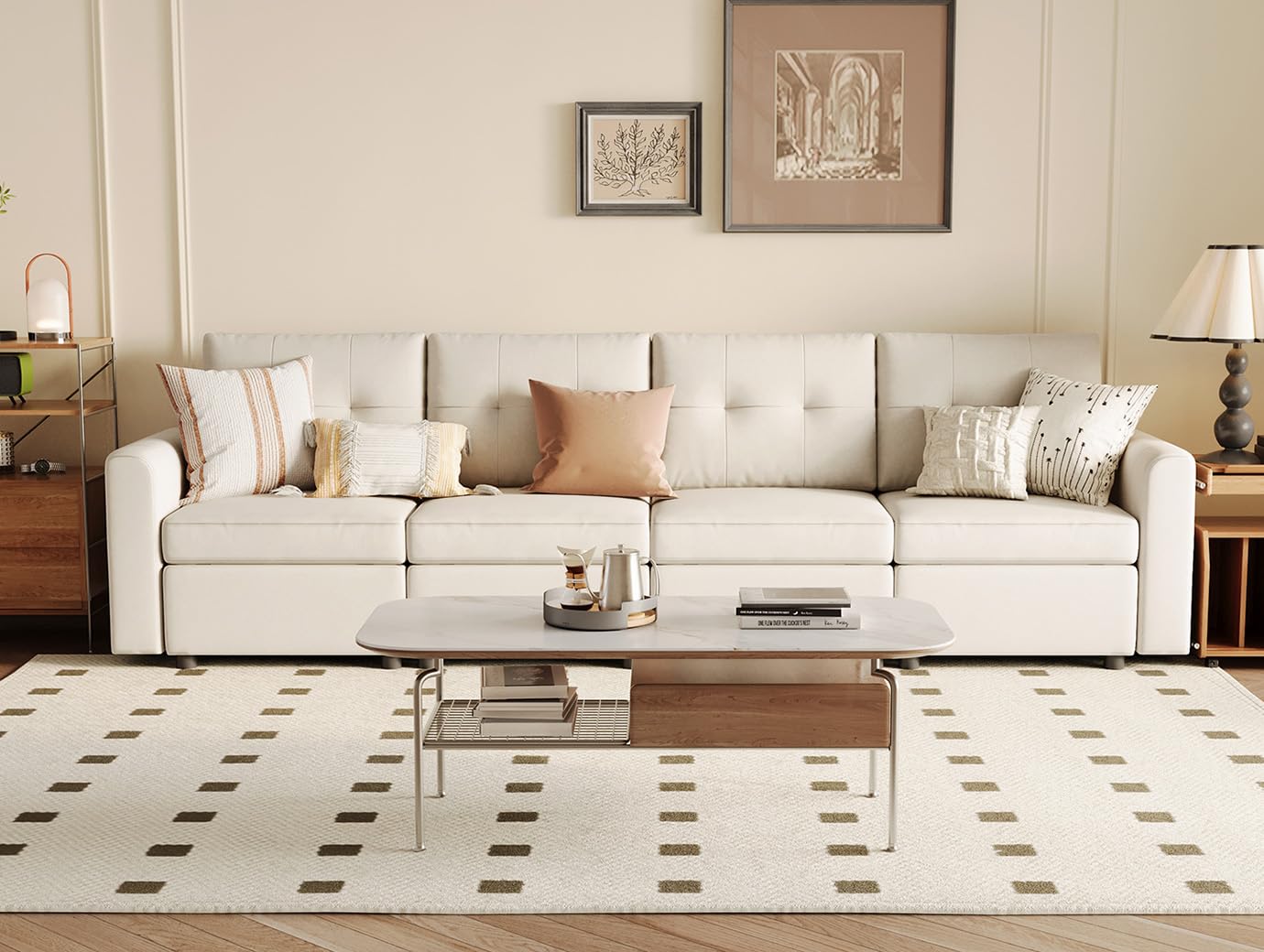 LINSY HOME Modular Sectional Sofa – Dark Gray