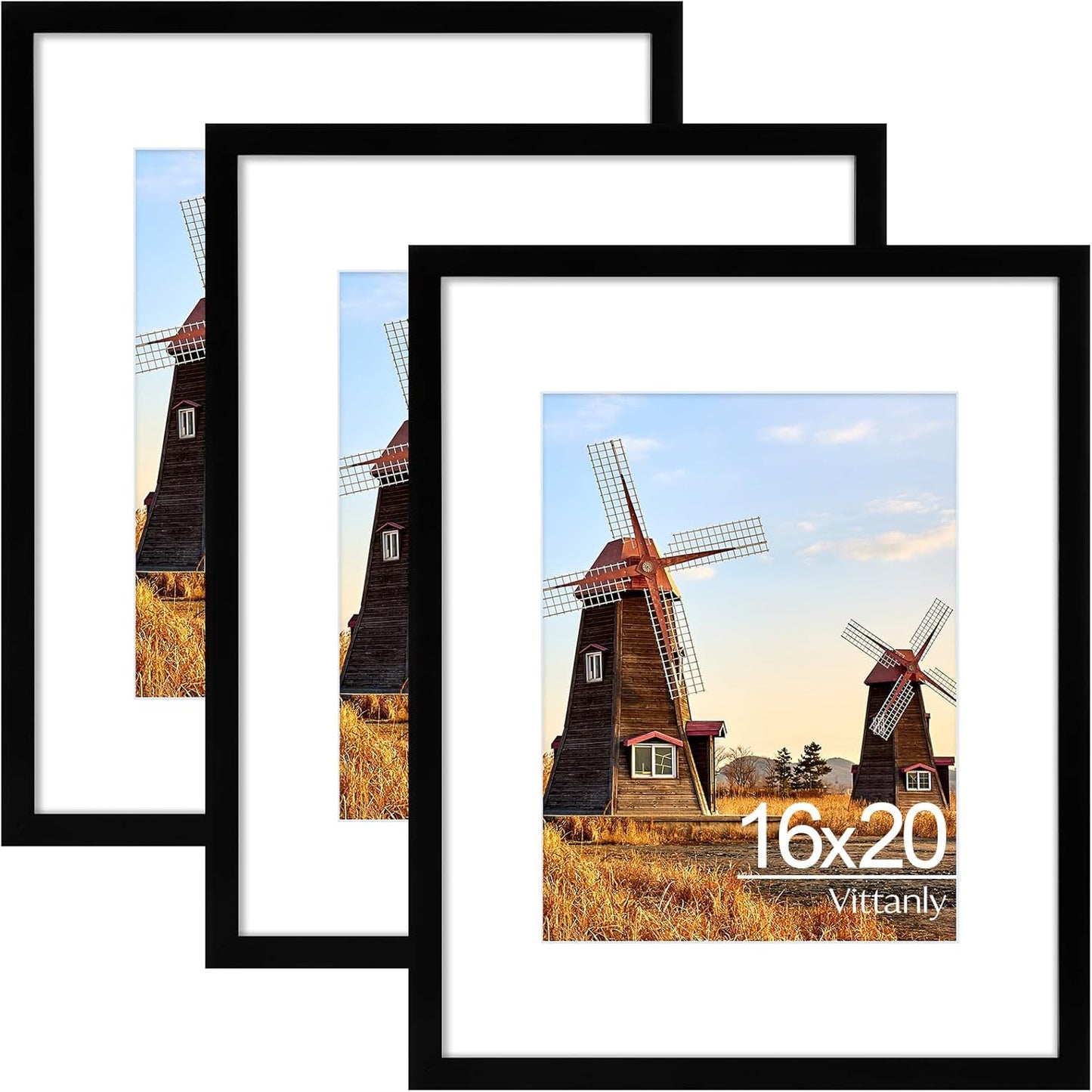 Vittanly 2-Pack Black 11x14 Frames