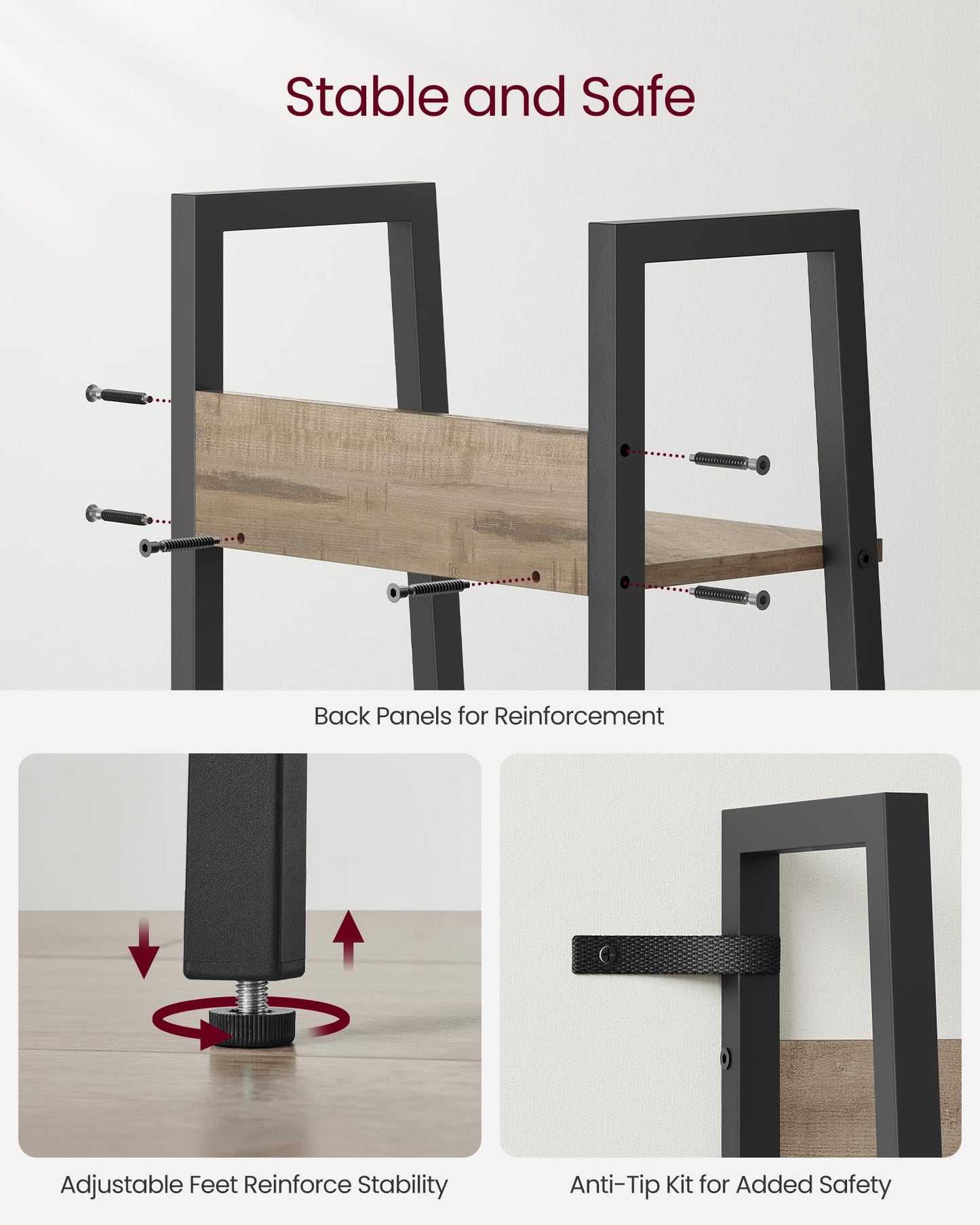 VASAGLE 5-Tier Ladder Bookshelf