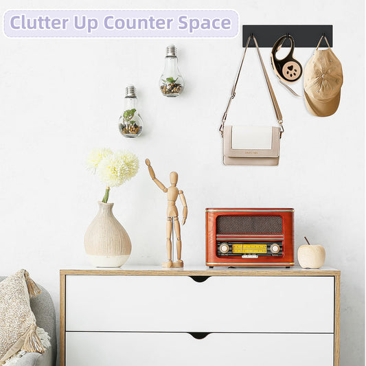 VIS'V Adhesive Wall Key Holder – Black