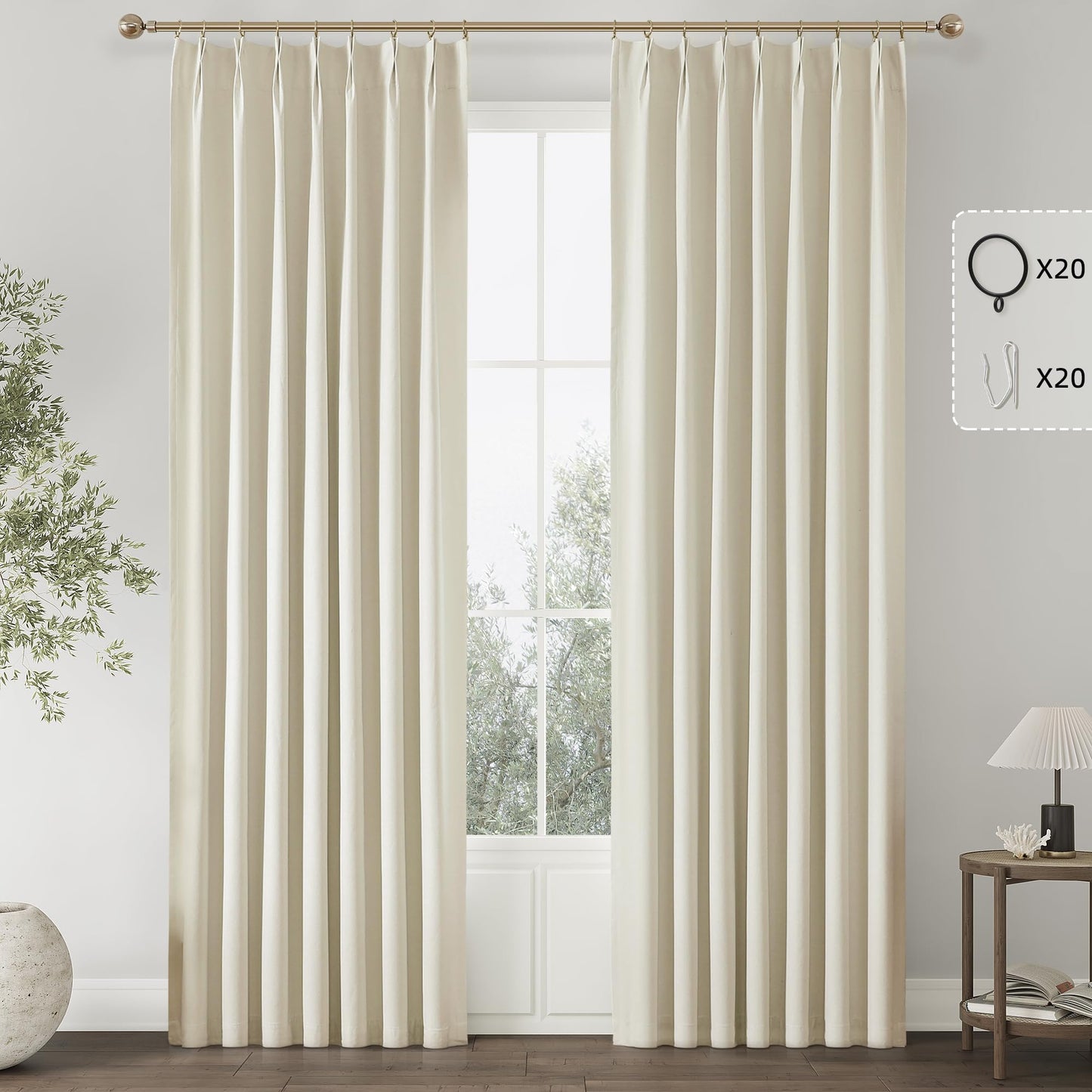 ChrisDowa Blackout Curtains 102" – 2 Panels