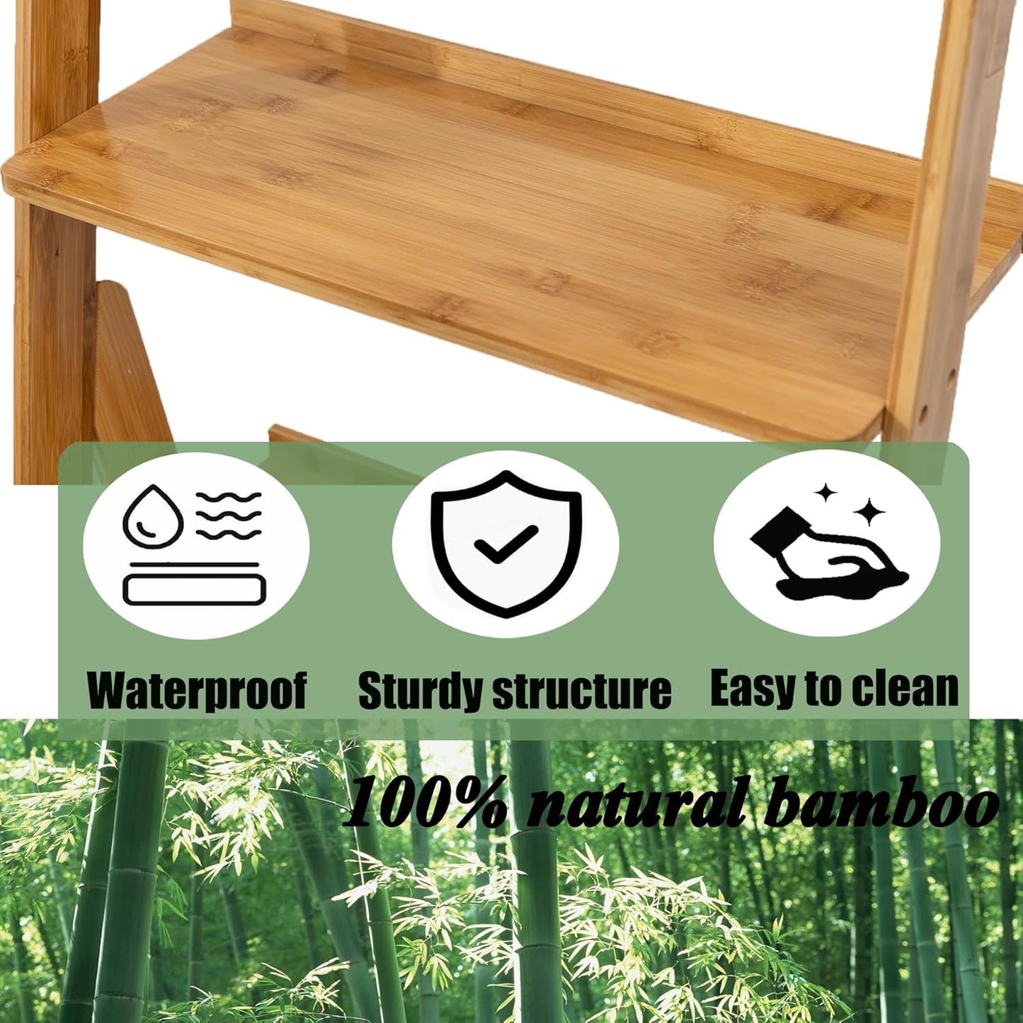 Maydear 5-Tier Bamboo Ladder Shelf