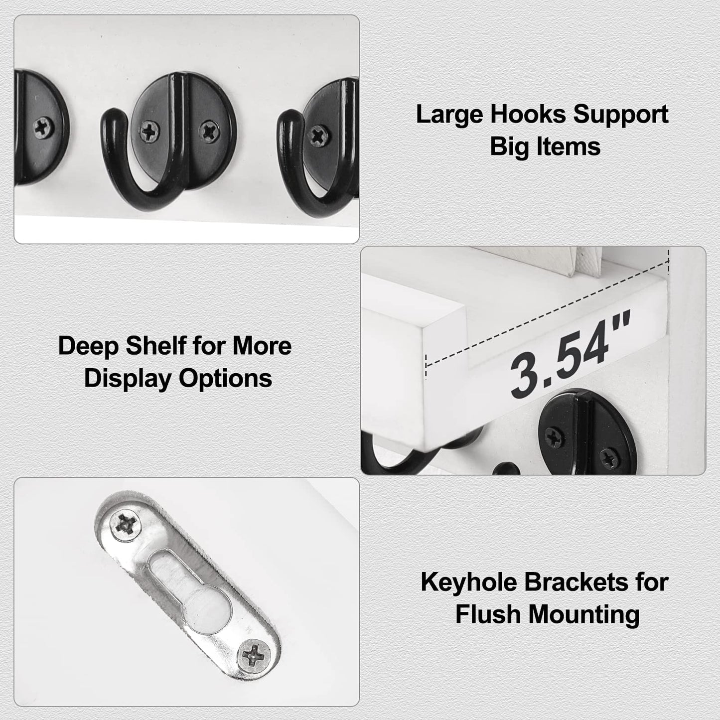 Wall Key & Mail Holder – Wood