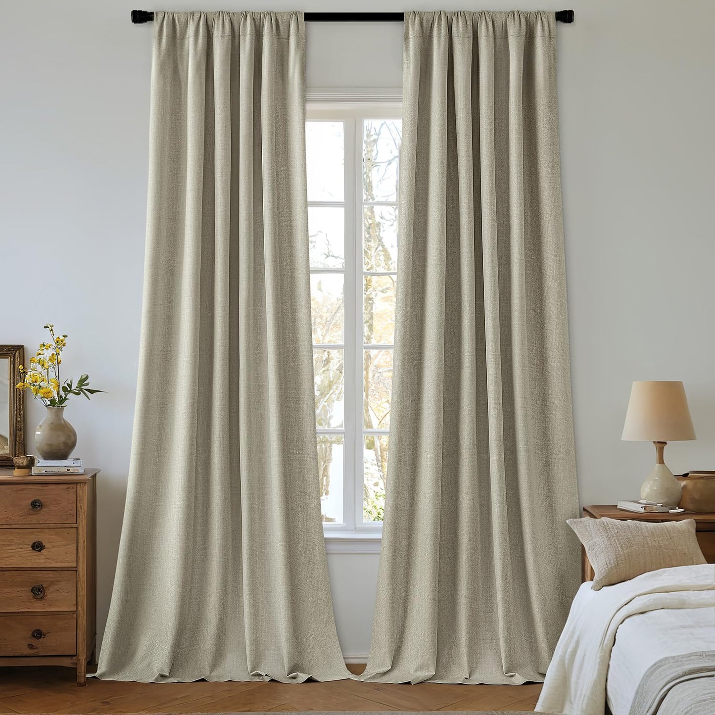 MIULEE Blackout Curtains 96" – Birch, 2 Panels