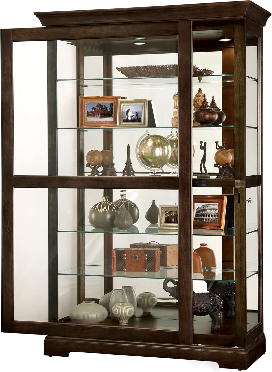 Howard Miller Forbes II Espresso Curio Cabinet