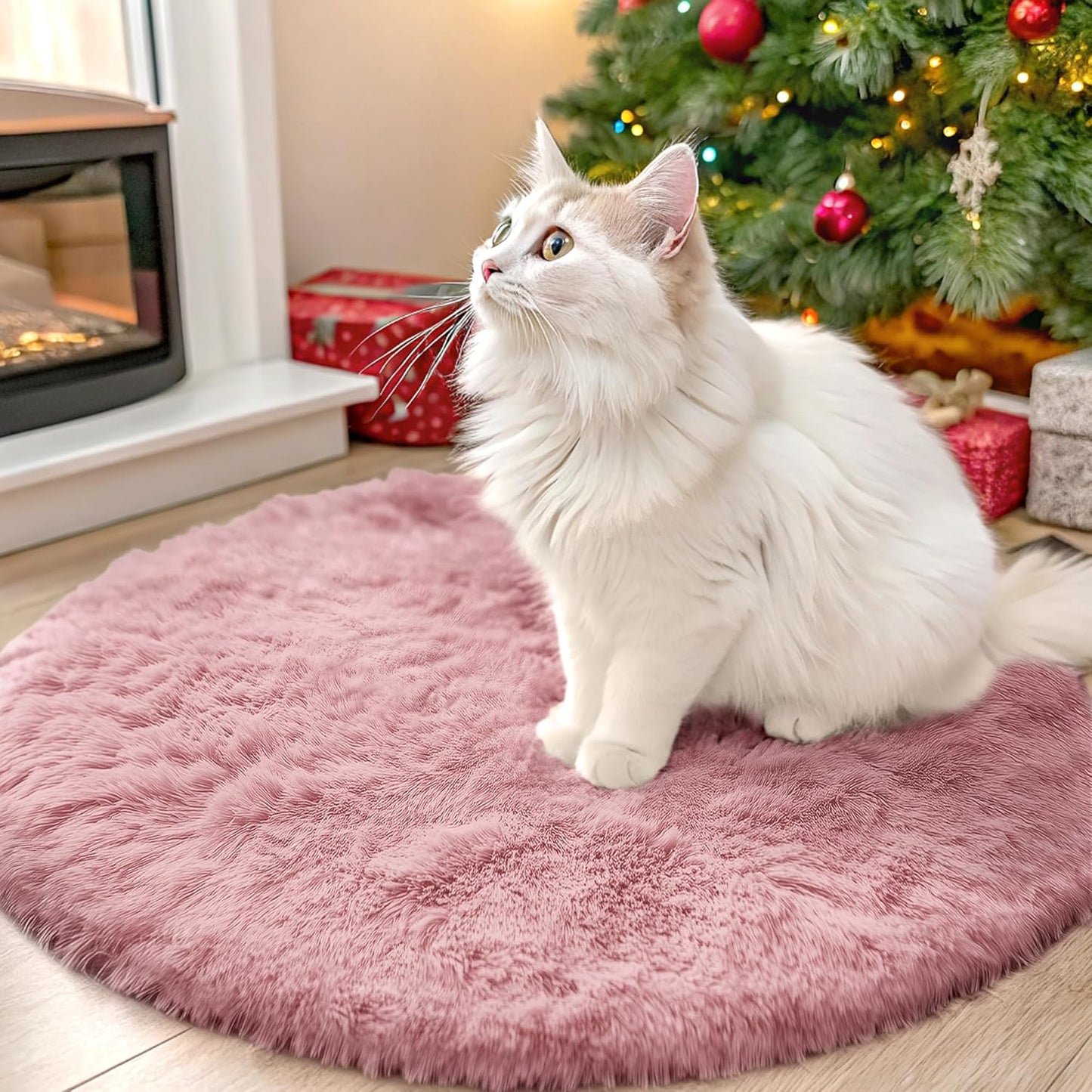 OLANLY 4x5.9 Grey Shag Rug