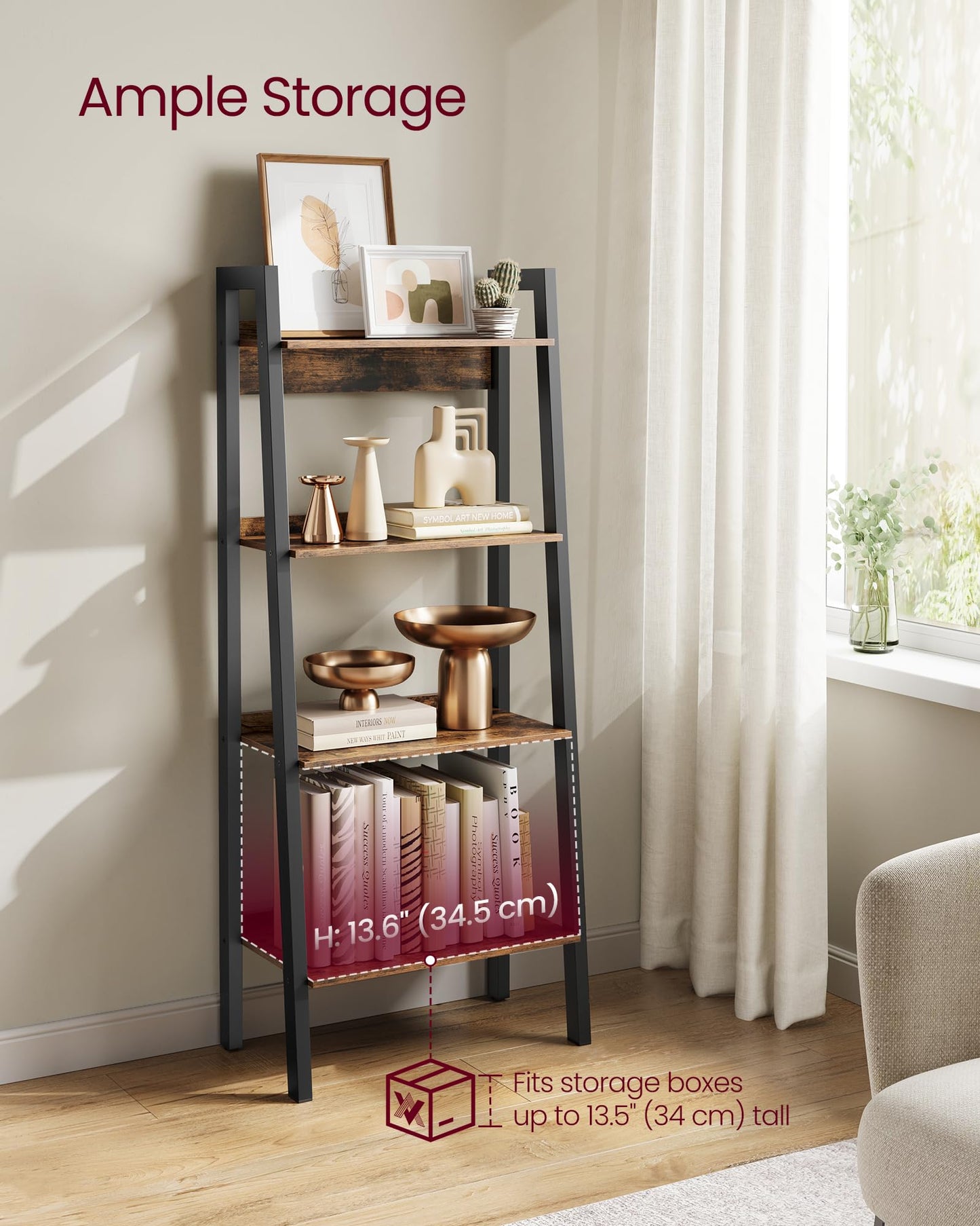 VASAGLE 5-Tier Ladder Bookshelf