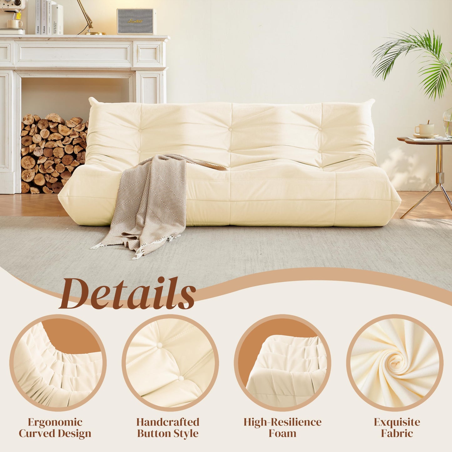 Dark Gray Memory Foam Bean Bag Chair