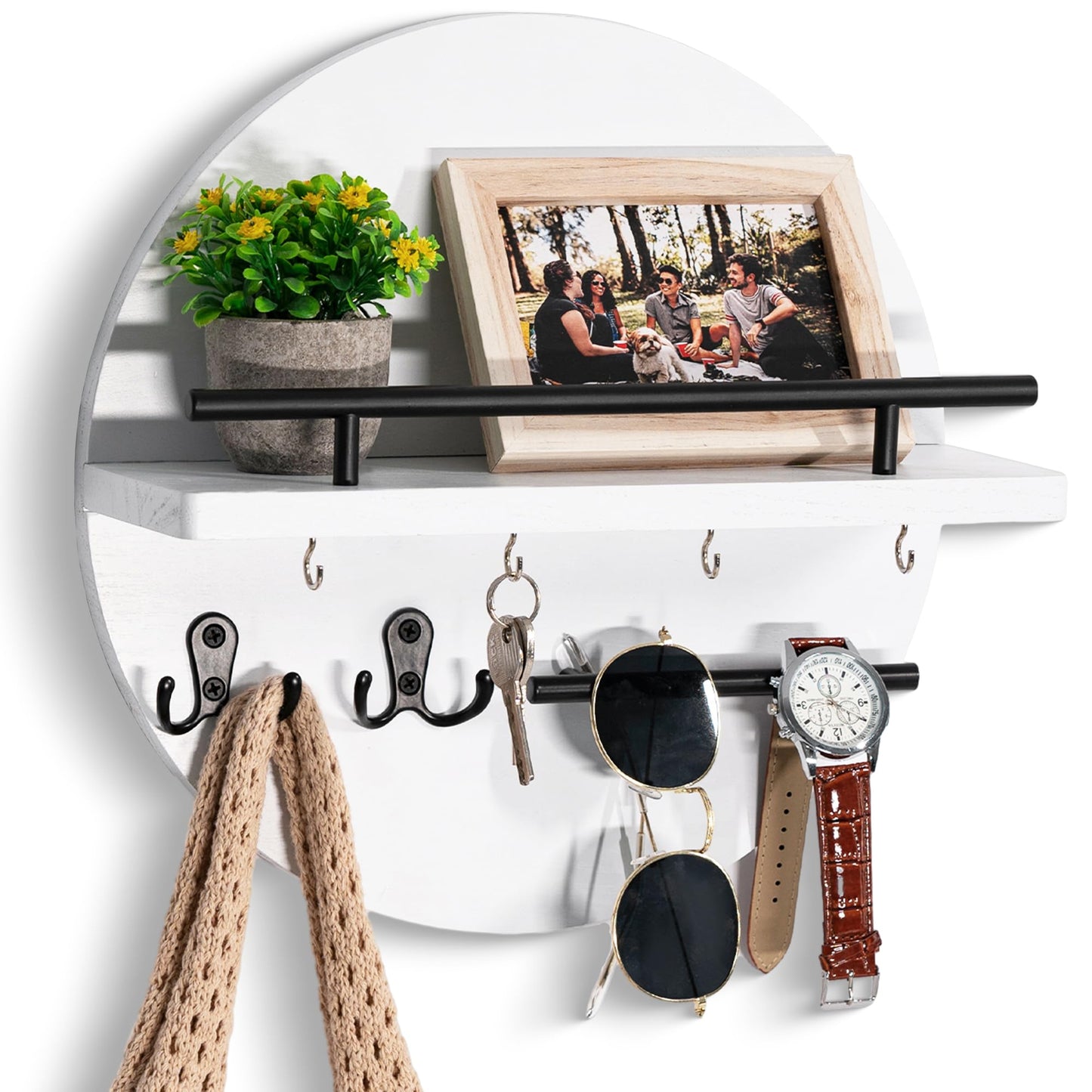 Wall Key & Mail Holder – Rustic