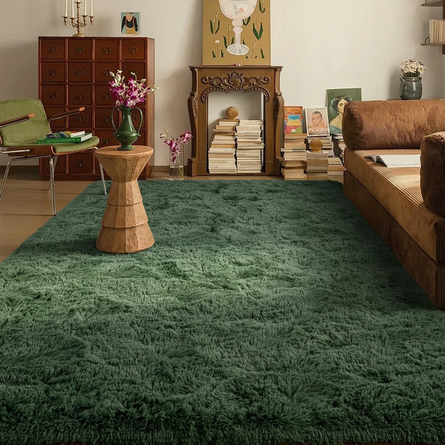 6x9 Ft Dark Grey Shag Area Rug