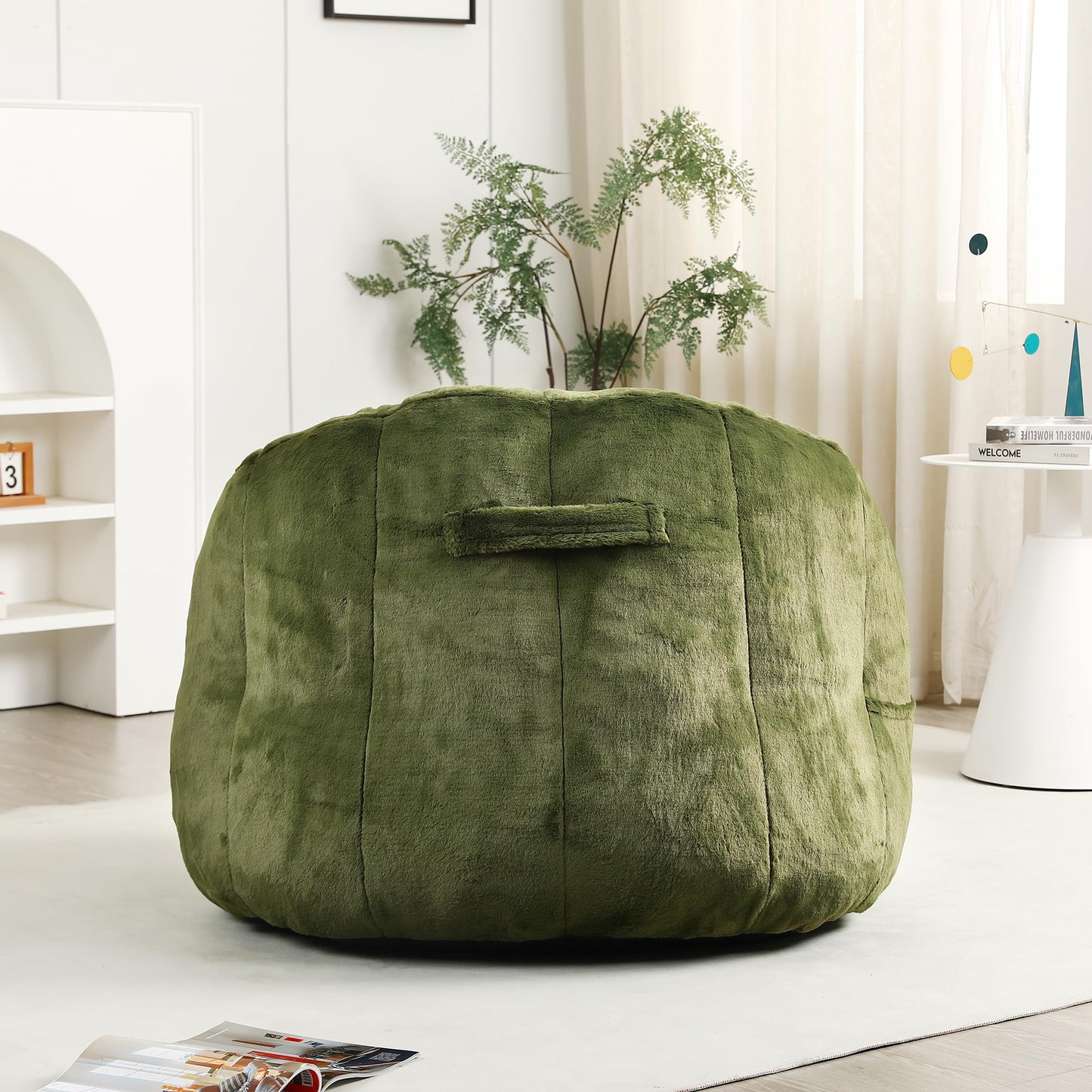 Furniliving White Bean Bag Chair