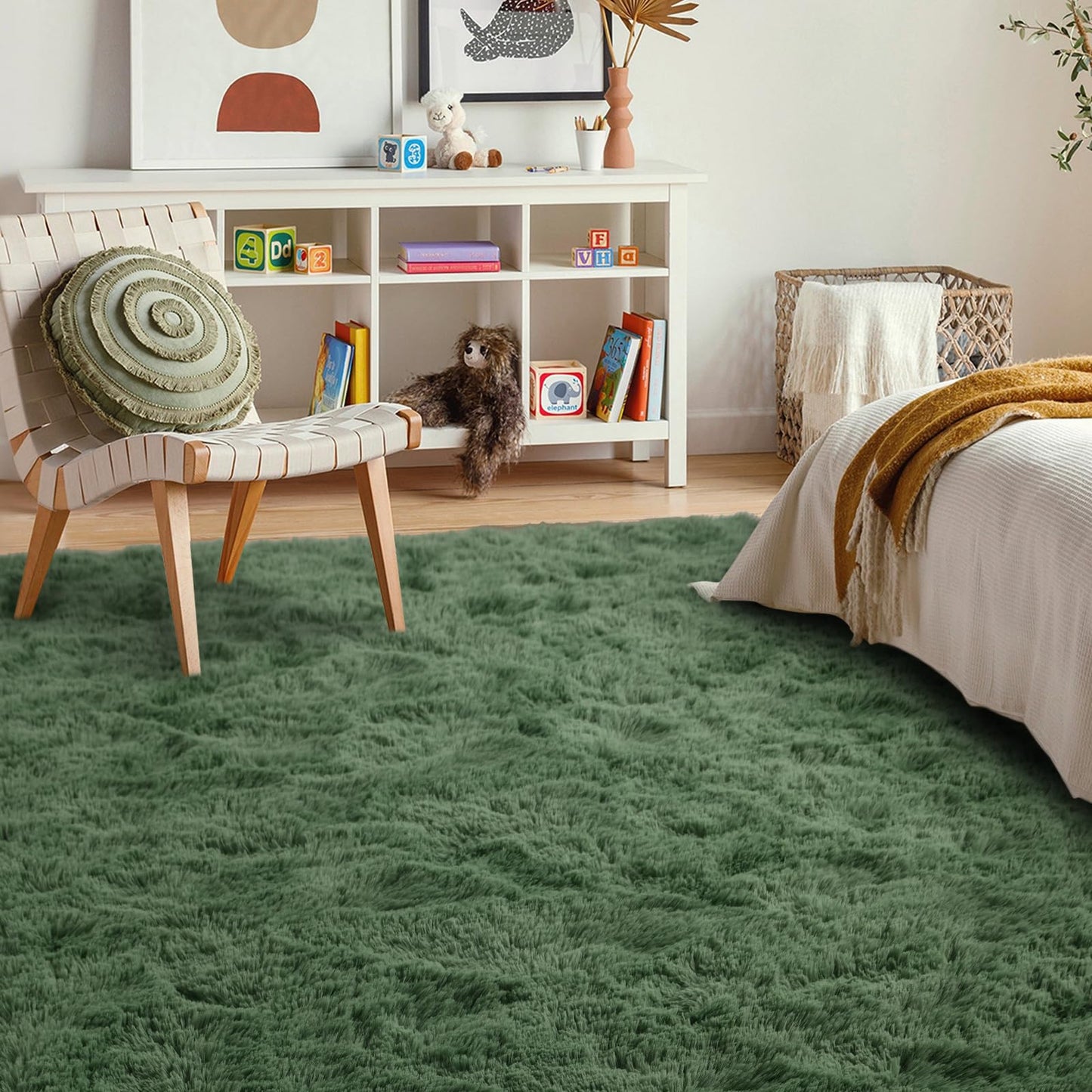 6x9 Ft Dark Grey Shag Area Rug