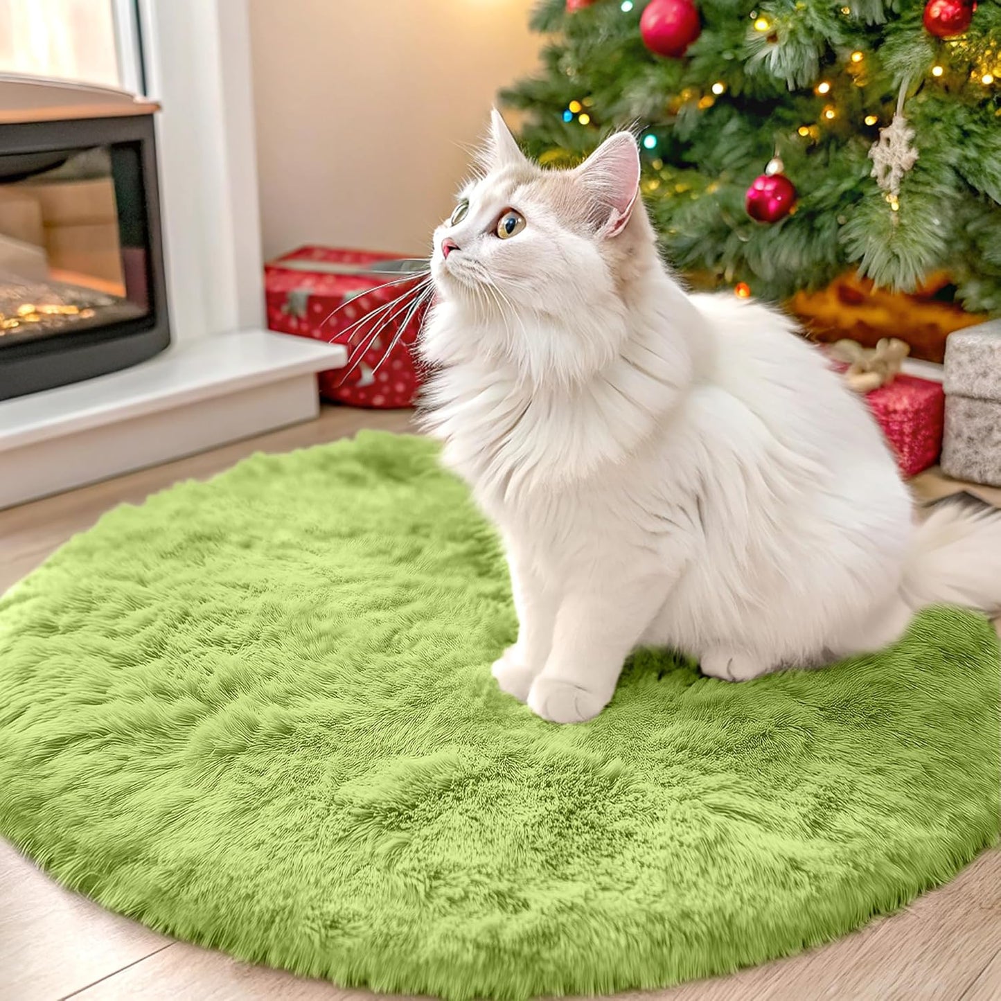 OLANLY 4x5.9 Grey Shag Rug
