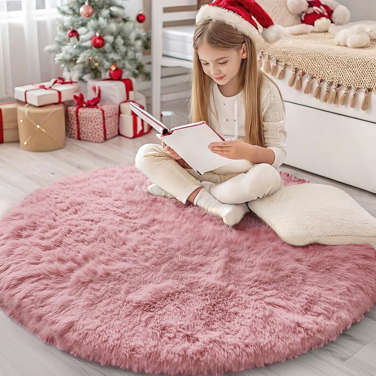 OLANLY 4x5.9 Grey Shag Rug