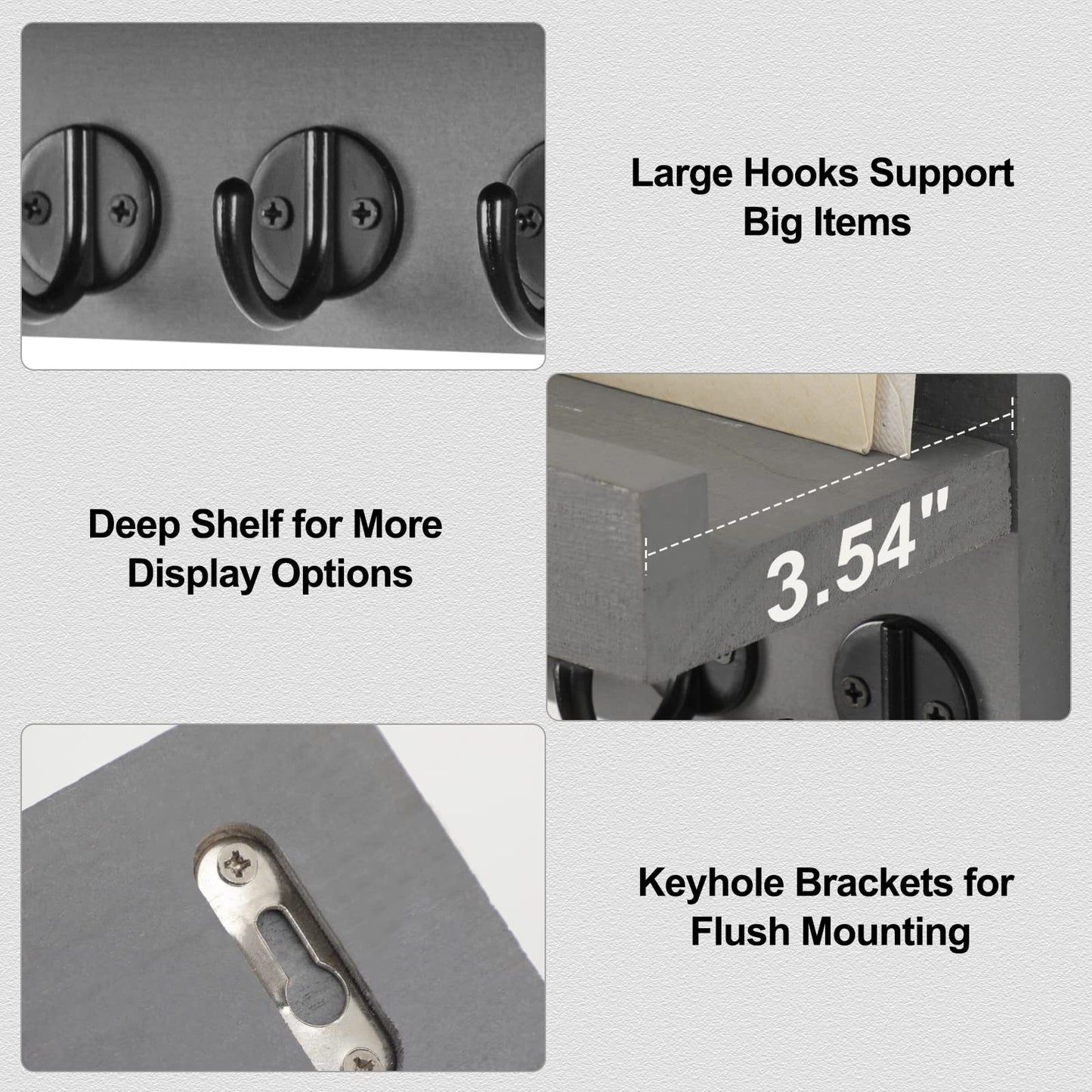 Wall Key & Mail Holder – Wood