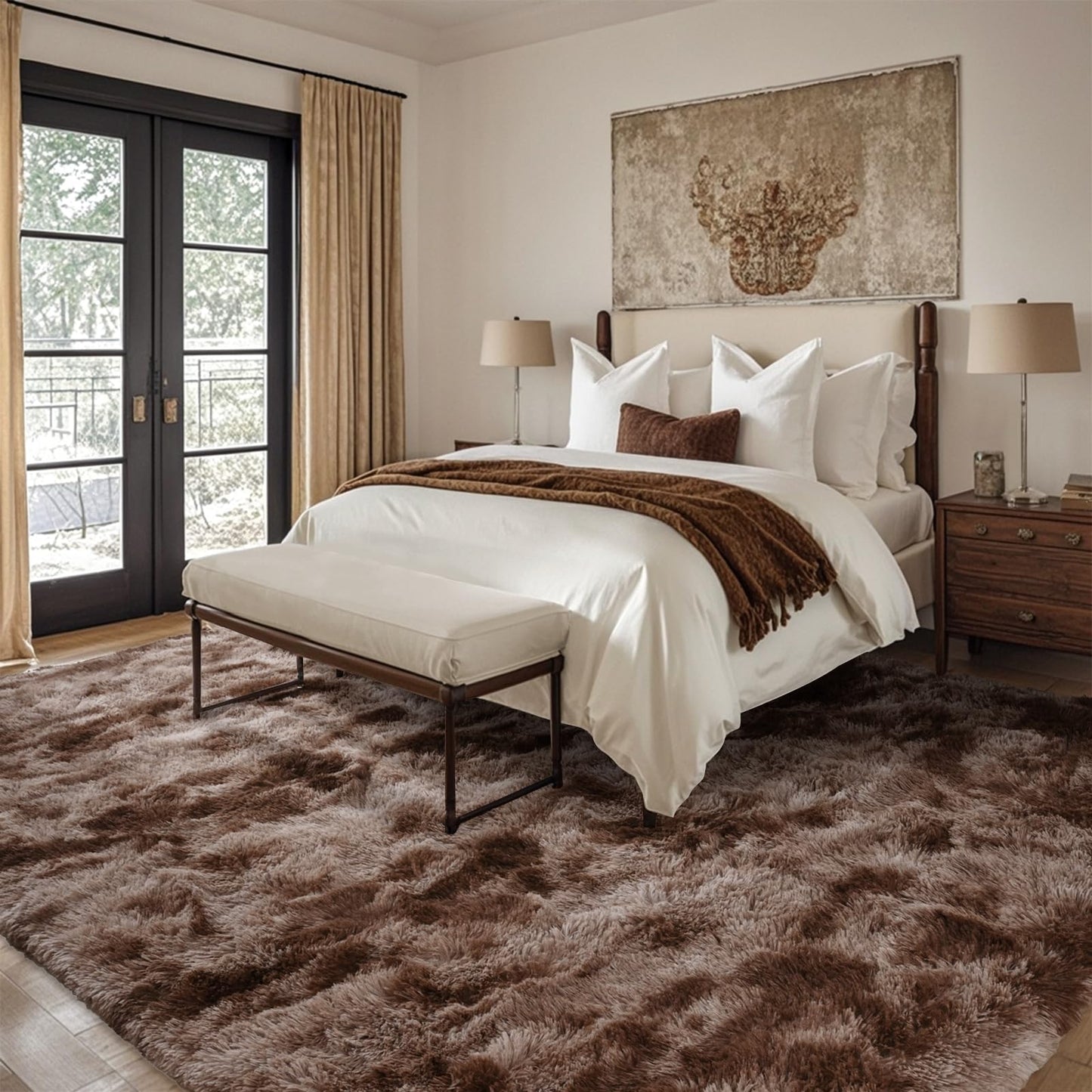 6x9 Ft Dark Grey Shag Area Rug