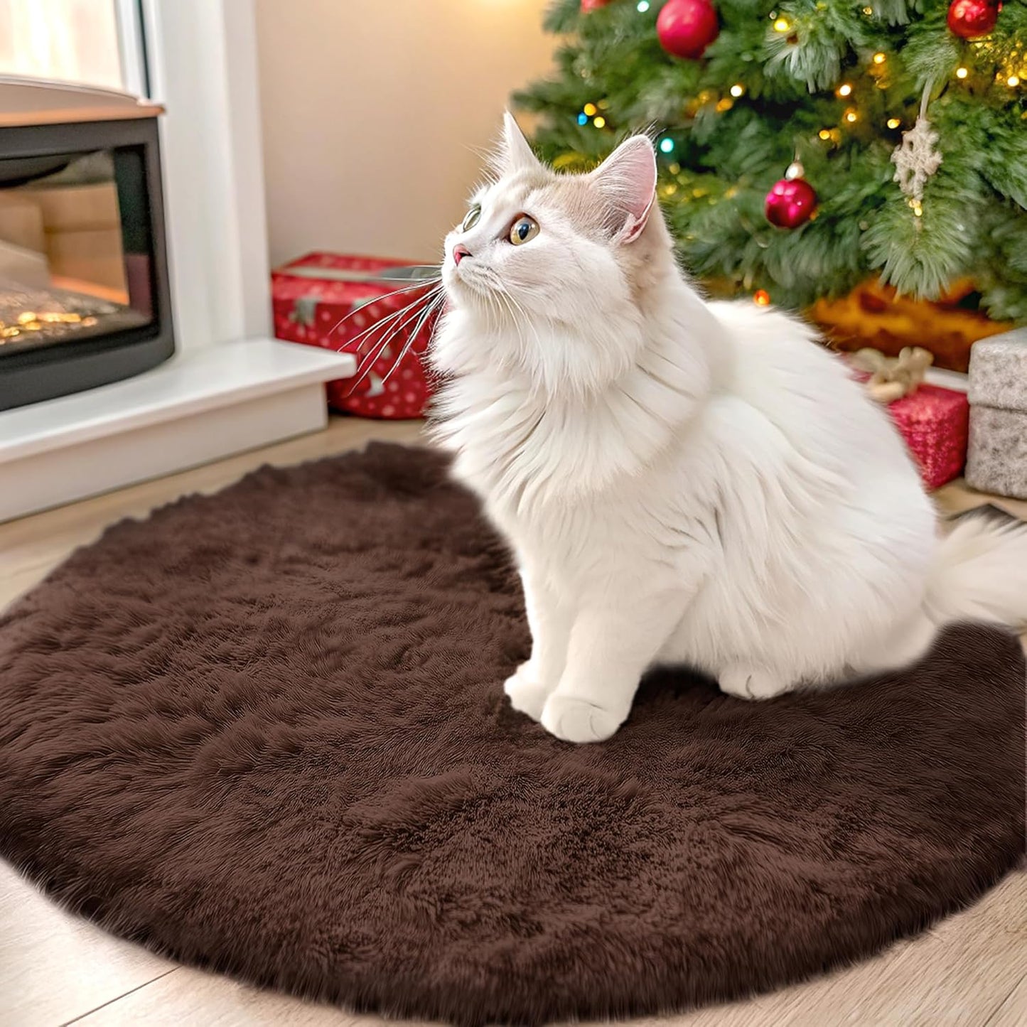 OLANLY 4x5.9 Grey Shag Rug