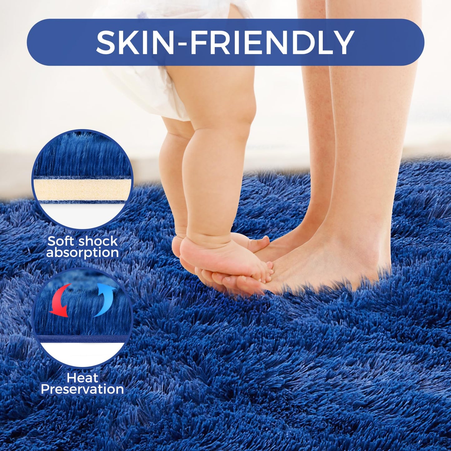 5x8 Grey Ultra-Soft Shag Rug