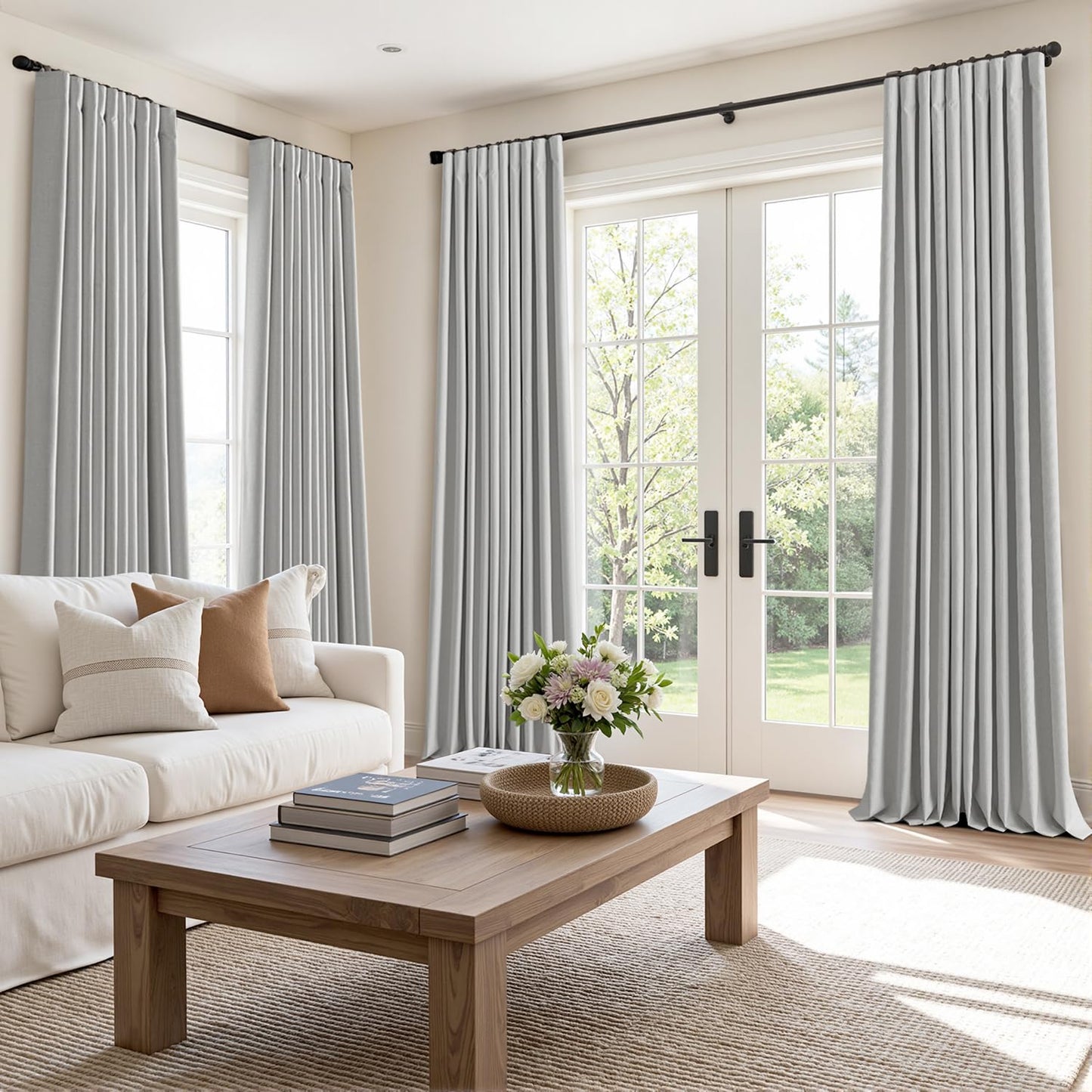 MIULEE Blackout Curtains 96" – Birch, 2 Panels