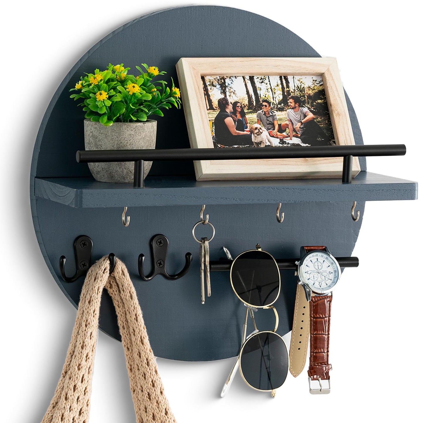 Wall Key & Mail Holder – Rustic