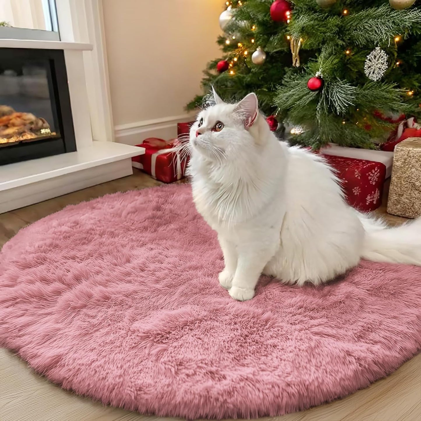 OLANLY 4x5.9 Grey Shag Rug