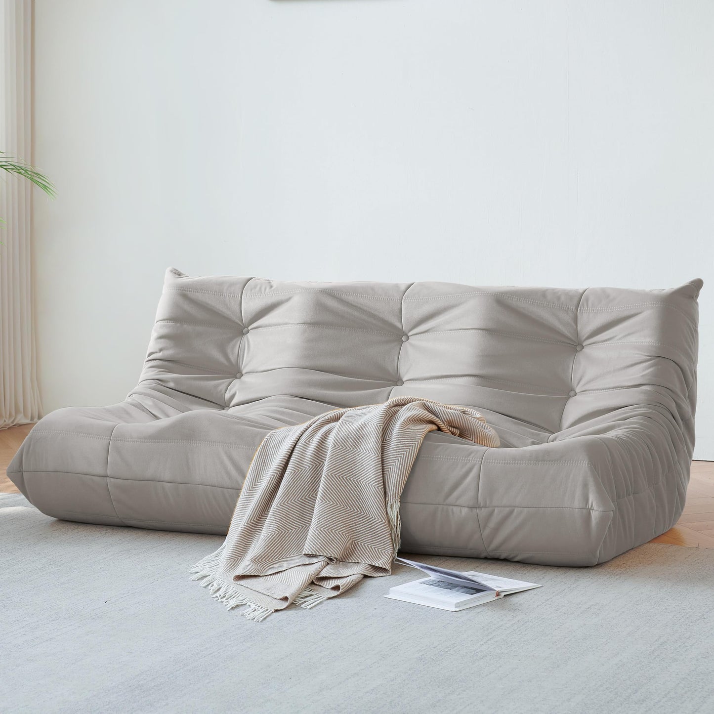 Dark Gray Memory Foam Bean Bag Chair