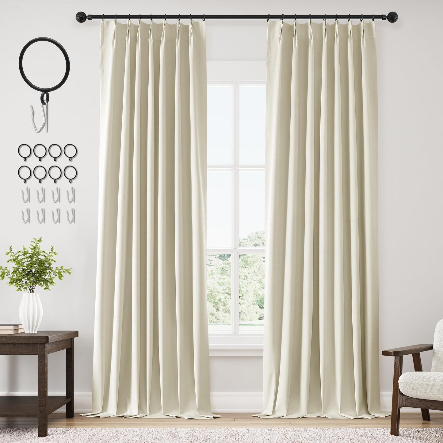 ChrisDowa Blackout Curtains 102" – 2 Panels